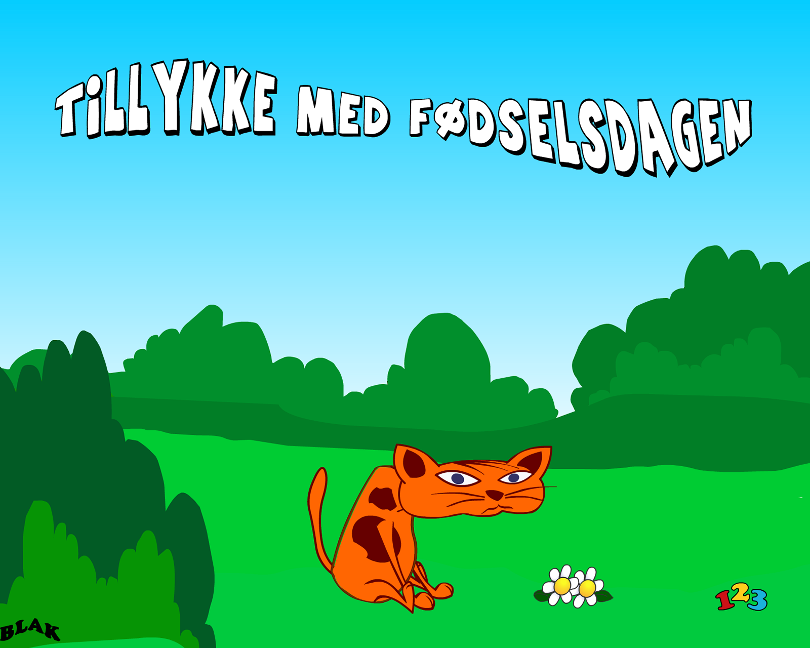 Kattejammer - Fødselsdagskort - gratis postkort fra 123kort.dk